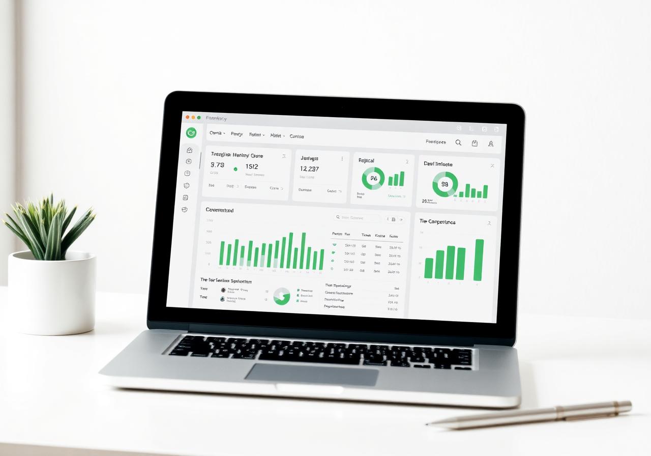 InfraPay CRM dashboard op laptop